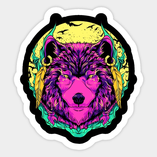 Werewolf Fierce Wolf Mythical Creature Majestic Sticker by theperfectpresents
